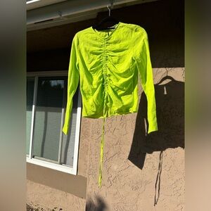 Topshop Lime Green Long Sleeve